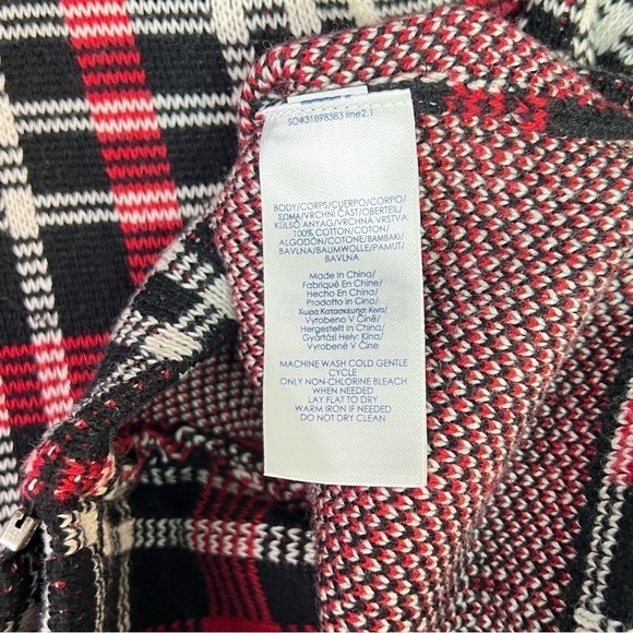 CLEARANCE CHAPS PLAID HOLIDAY VEST ASYMMETRICAL ZIPPER SIZE SMALL NWT - Picture 3 of 7